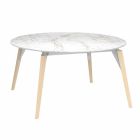 Kulatý konferenční stolek s mramorovým efektem, 3 barvy, 2 velikosti - dřevo Faz od Vondom Viadurini