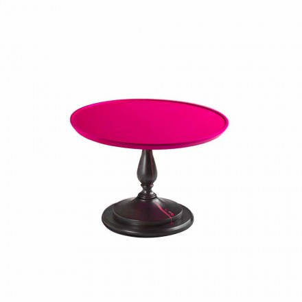 Konferenční stolek s koktejly růžové lakované podlahy, průměr 70 cm, Nik Viadurini