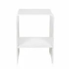 Konferenční stolek / noční Mimi bílá moderní design, vyrobeno v Itálii Viadurini