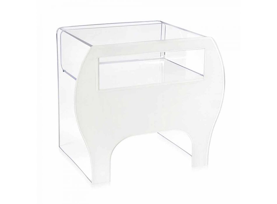 Konferenční stolek / noční stolek v akrylovém křišťálu Mineo Viadurini