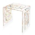 Noční stolek z průhledného a barevného plexiskla 2 velikostí - Pelere
