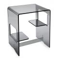 Noční stolek z průhledného nebo uzeného plexiskla vyrobený v Itálii - Lollao