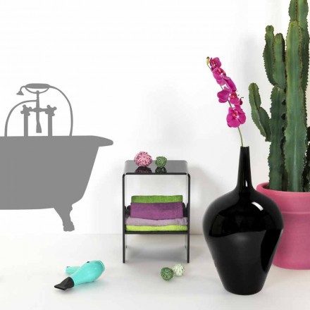 Tabulka / noční stolek černé moderní design Mimi, made in Italy Viadurini