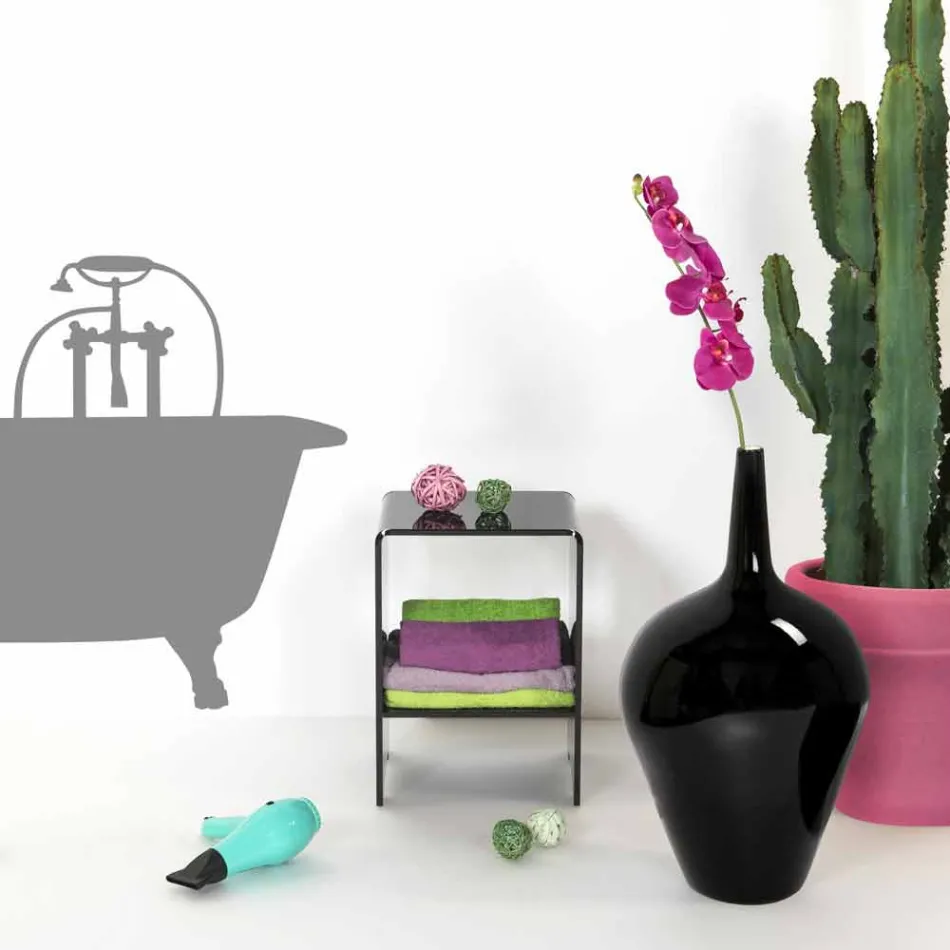 Tabulka / noční stolek černé moderní design Mimi, made in Italy Viadurini