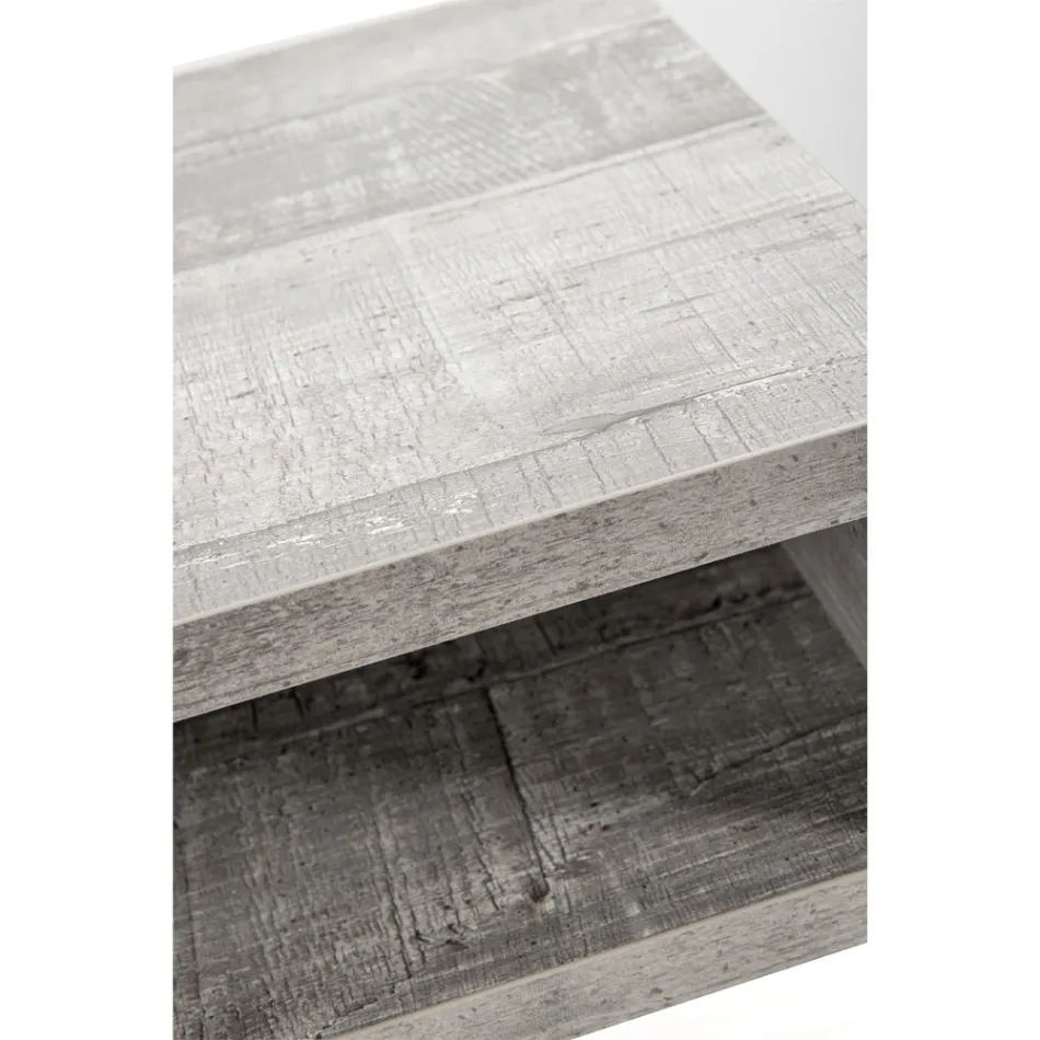 Recyklovatelný noční stolek z průhledného plexiskla a dřeva - Pascoli Viadurini