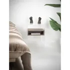 Recyklovatelný noční stolek z průhledného plexiskla a dřeva - Pascoli Viadurini