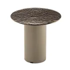 Konferenční stolek s kovovou podnoží a zrcadlem nebo skleněnou deskou o průměru 45 cm - Flaminia Viadurini