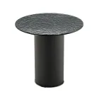 Konferenční stolek s kovovou podnoží a zrcadlem nebo skleněnou deskou o průměru 45 cm - Flaminia Viadurini