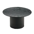 Konferenční stolek s kovovou podnoží a zrcadlem nebo skleněnou deskou o průměru Ø60 cm - Flaminia Viadurini