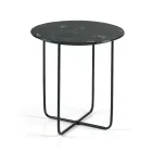 Konferenční stolek se zrcadlem a keramickou deskou s mramorovým efektem, vyrobeno v Itálii - Giusta Viadurini