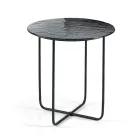 Konferenční stolek se zrcadlem a keramickou deskou s mramorovým efektem, vyrobeno v Itálii - Giusta Viadurini