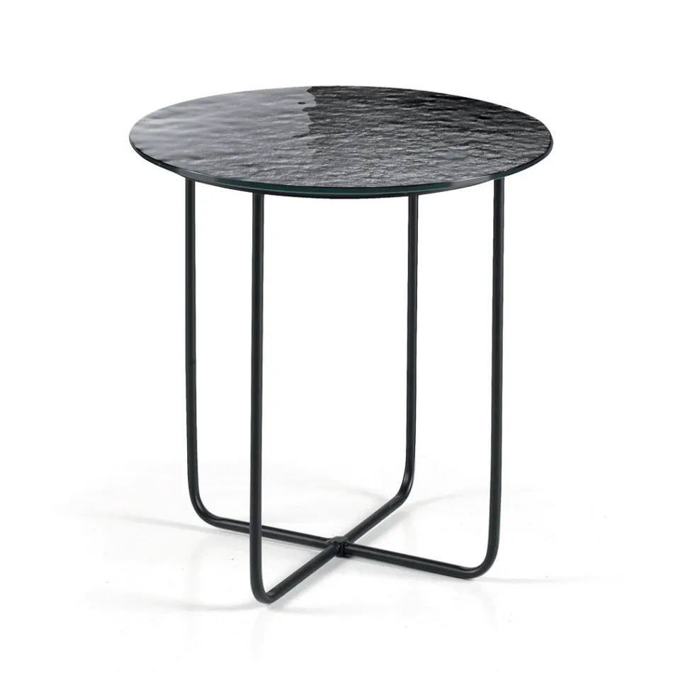 Konferenční stolek se zrcadlem a keramickou deskou s mramorovým efektem, vyrobeno v Itálii - Giusta Viadurini