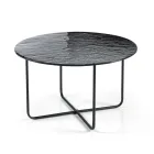 Konferenční stolek se zrcadlem a keramickou deskou s mramorovým efektem, vyrobeno v Itálii - Giusta Viadurini