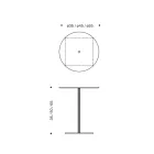 Konferenční stolek s kulatou skleněnou nebo kovovou deskou Made in Italy - Anakin Viadurini