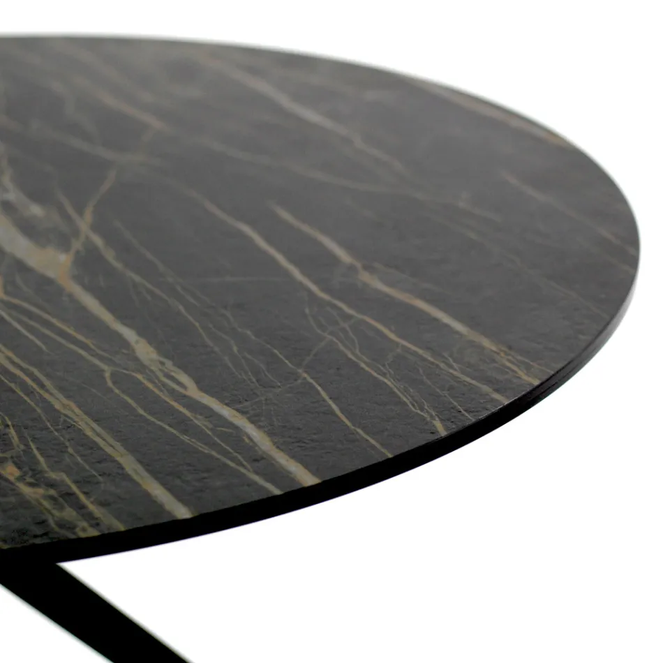 Konferenční stolek s kulatou deskou Made in Stoneware Made in Italy - Siste Viadurini