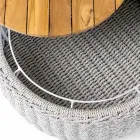 Zahradní kontejnerový stůl z teakového a provazového tkaní - Arjuna Viadurini