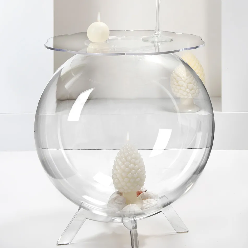 Víceúčelový kontejnerový stůl z průhledného plexiskla Made in Italy - Scar Viadurini