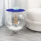 Biffy modrý kulatý konferenční stolek / nádoba, moderní design vyrobený v Itálii Viadurini