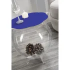 Biffy modrý kulatý konferenční stolek / nádoba, moderní design vyrobený v Itálii Viadurini