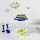 Konferenční stolek / kulatý modrý kontejner Biffy, moderní design made in Italy Viadurini