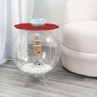 Biffy červený kulatý konferenční stolek / nádoba, moderní design vyrobený v Itálii Viadurini