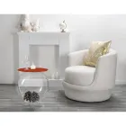 Biffy červený kulatý konferenční stolek / nádoba, moderní design vyrobený v Itálii Viadurini