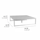 Čtvercový designový boční stolek 2 Rozměry 3 Povrchové úpravy - Julie Viadurini