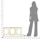 Konferenční stolek se zrcadlovou deskou a železnou strukturou - Emilia Viadurini