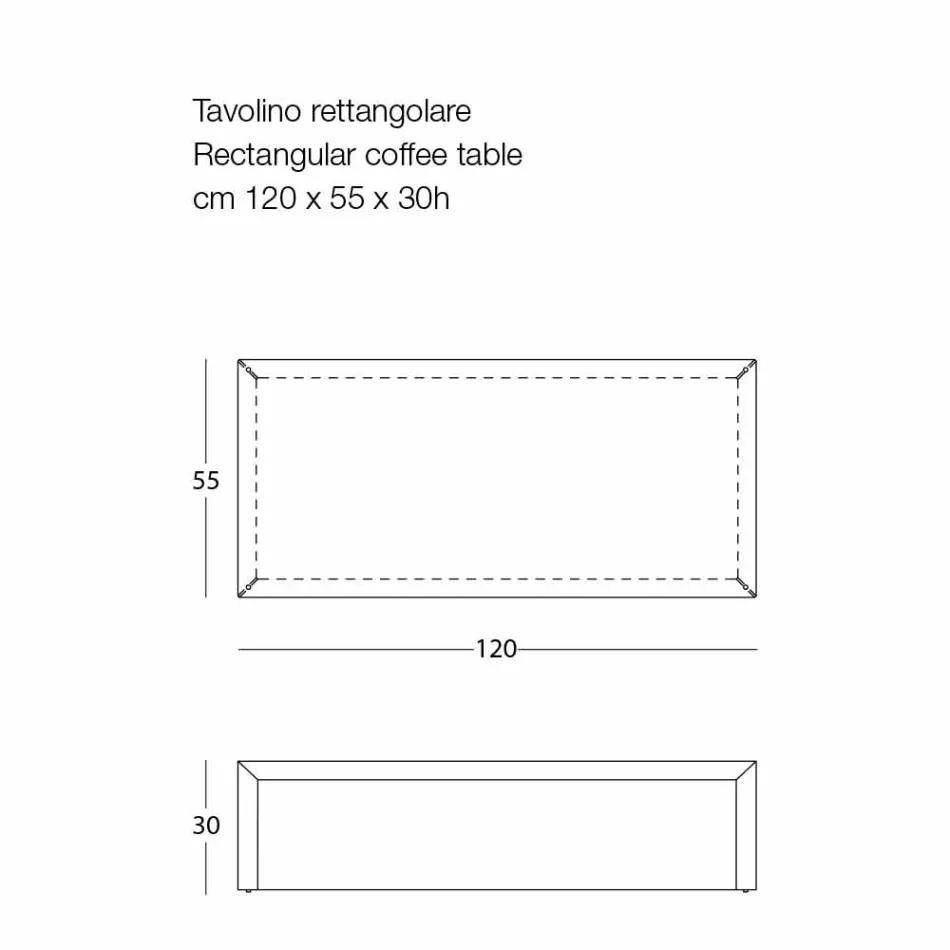 Konferenční stolek do obývacího pokoje z barevné oceli, moderní design - Josyane Viadurini
