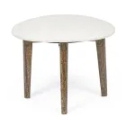 Konferenční stolek do obývacího pokoje s nohami z mramoru a mangovníku - Desiderio Viadurini