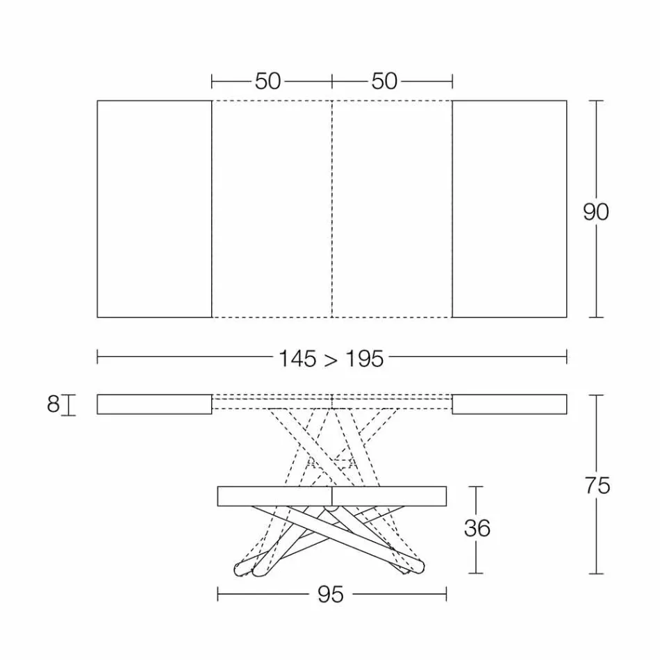 Konferenční stolek s transformovatelným designem vyrobený v italském dřevě - Vincenzo Viadurini