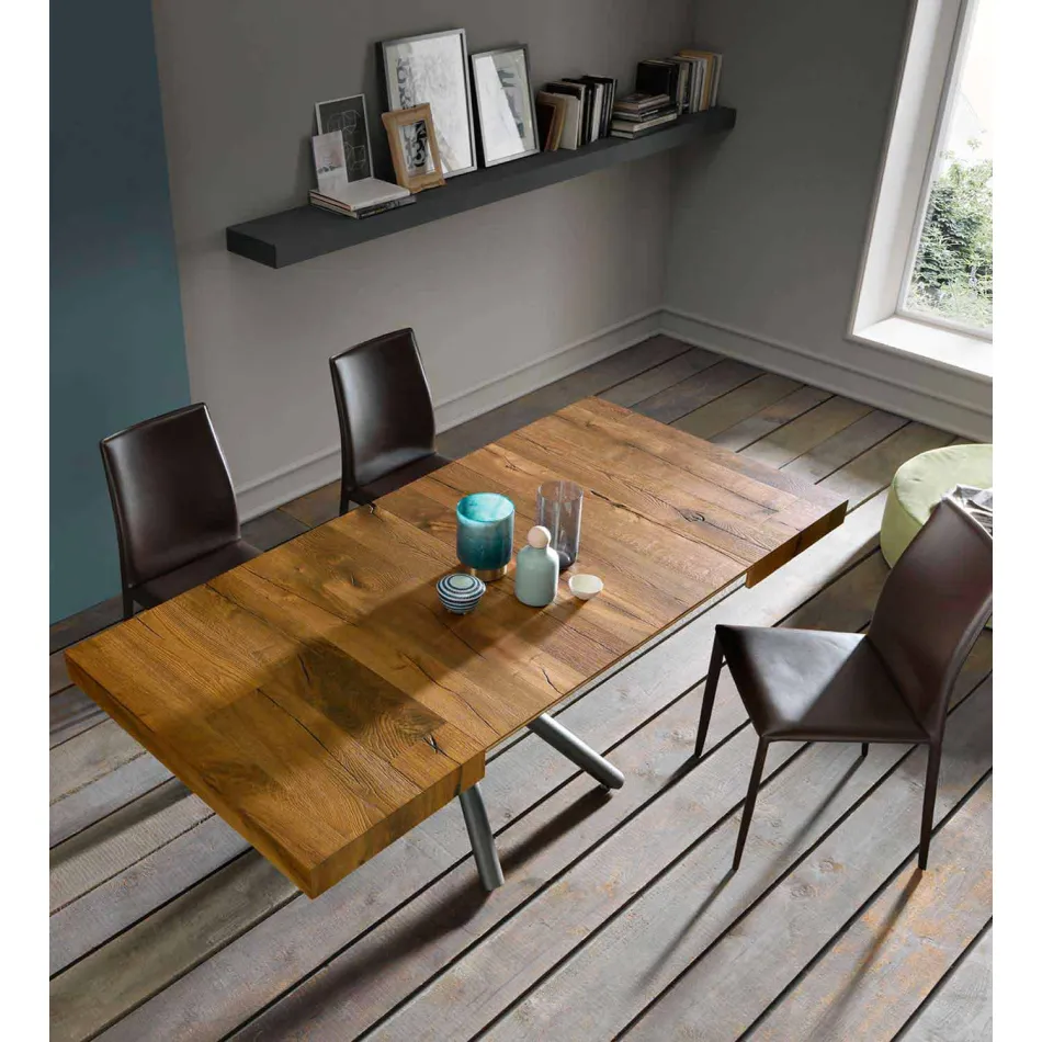 Konferenční stolek s transformovatelným designem vyrobený v italském dřevě - Vincenzo Viadurini