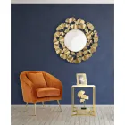 Konferenční stolek Golden Square ze železa, bílé pryskyřice a skla - Tokio Viadurini