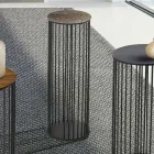 Konferenční stolek z kovaného křišťálu a kovu vyrobený v Itálii - Montebianco Viadurini