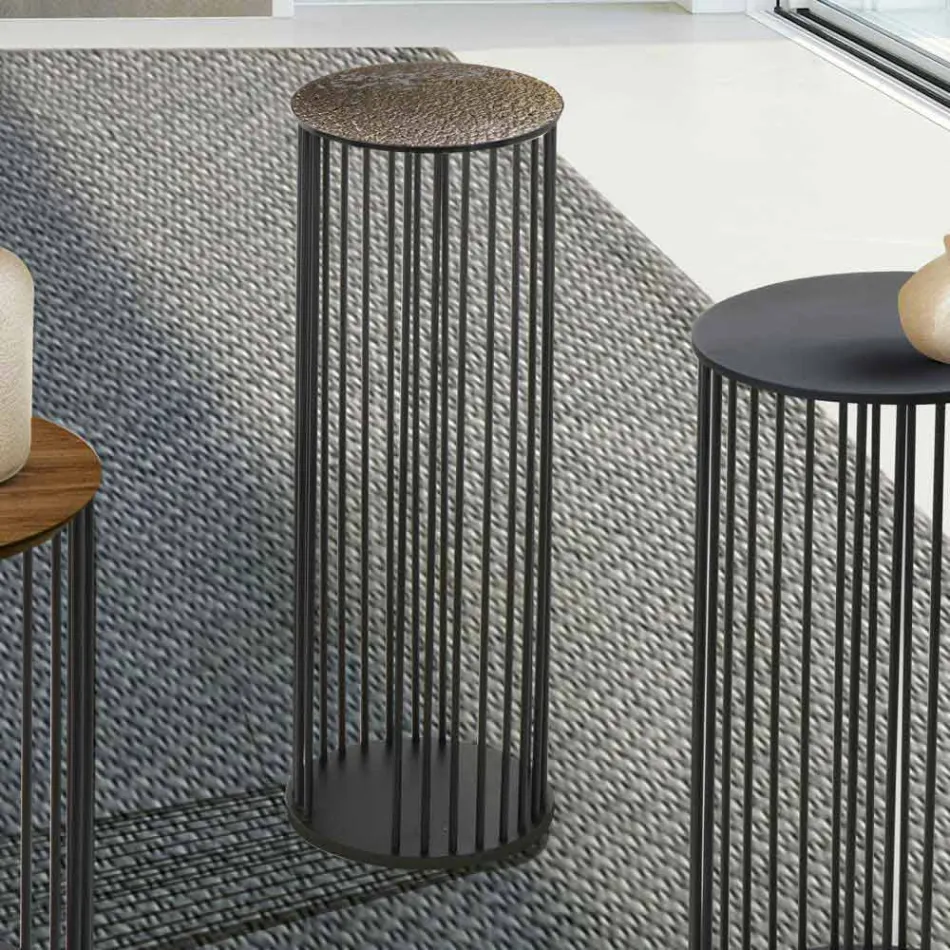 Konferenční stolek z kovaného křišťálu a kovu vyrobený v Itálii - Montebianco Viadurini