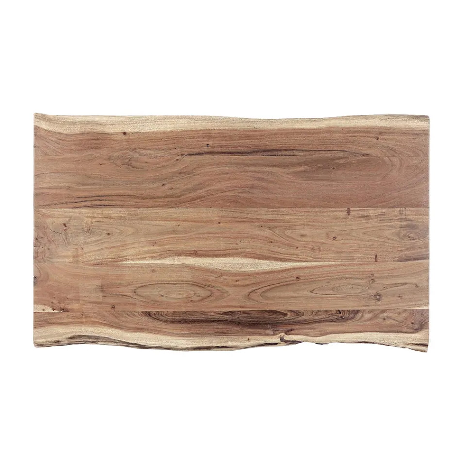 Konferenční stolek z ručně vyráběného dřeva a oceli Homemotion - Tancredi Viadurini