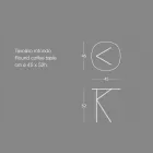 Kulatý kovový konferenční stolek, design v různých barvách a 2 velikostech - Olesya Viadurini