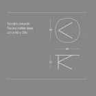 Kulatý kovový konferenční stolek, design v různých barvách a 2 velikostech - Olesya Viadurini