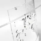 Konferenční stolek z uzeného nebo průhledného plexiskla se zdobeným podstavcem - Crassus Viadurini