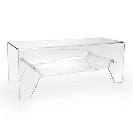 Konferenční stolek z průhledného plexiskla nebo s uzeným podnosem - Parini Viadurini