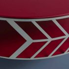 Moderní konferenční stolek s nízkým designem, modrý nebo vínový s prstenem - Lok Viadurini