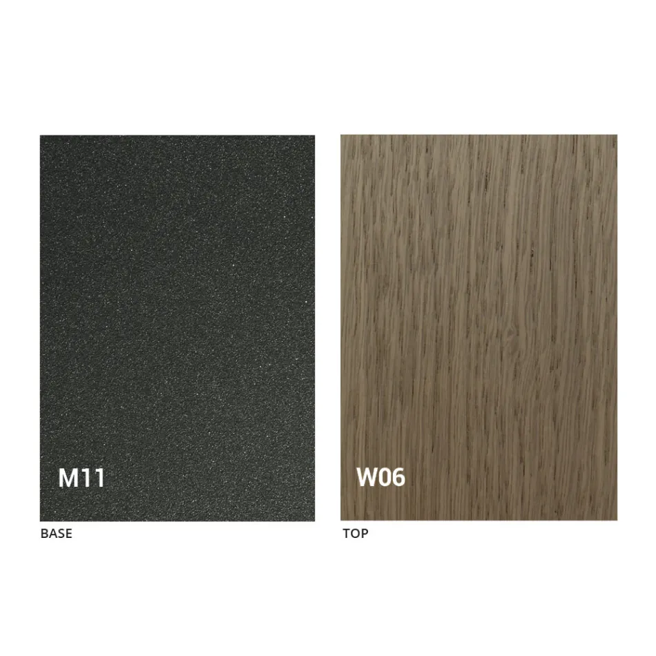 Moderní transformační konferenční stolek ze dřeva a kovu vyrobený v Itálii - Fabio Viadurini