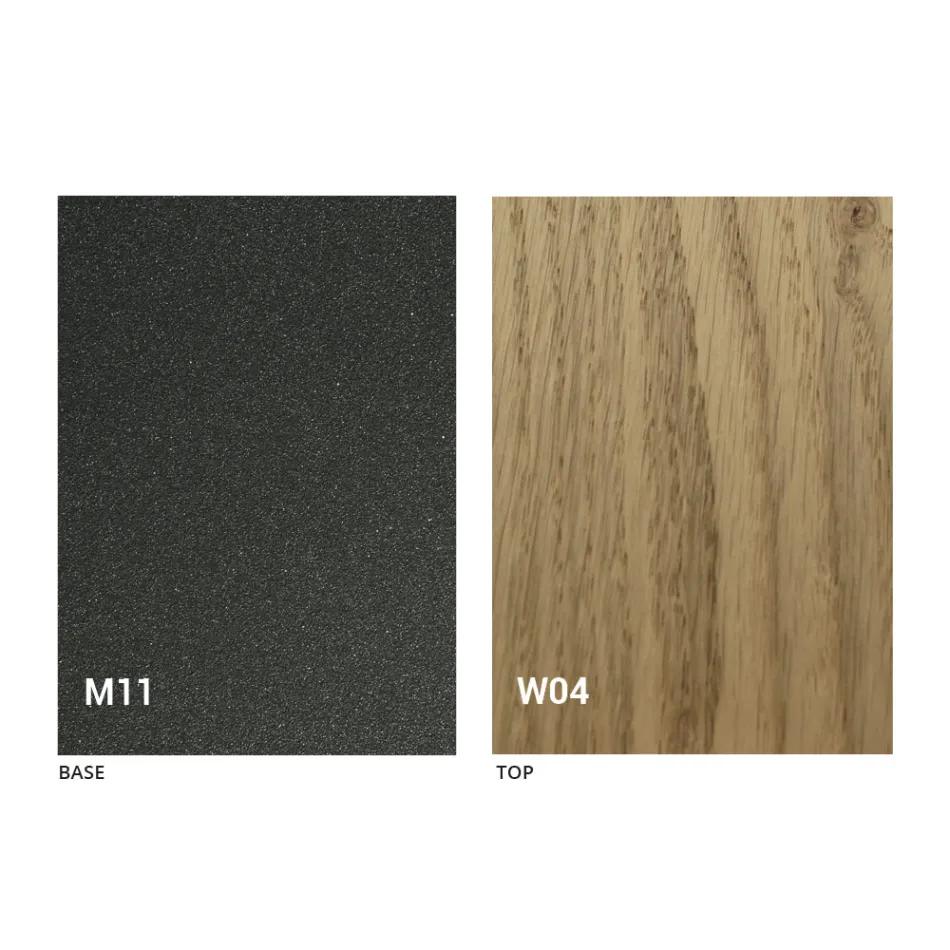 Moderní transformační konferenční stolek ze dřeva a kovu vyrobený v Itálii - Fabio Viadurini