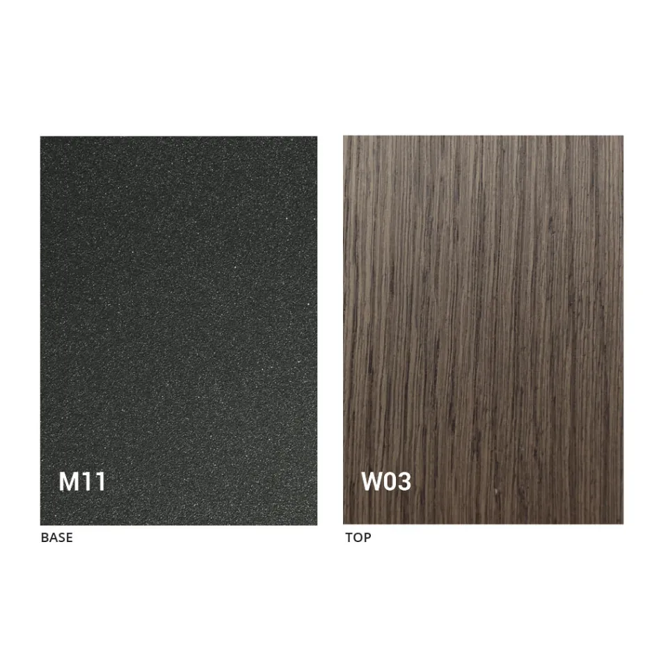 Moderní transformační konferenční stolek ze dřeva a kovu vyrobený v Itálii - Fabio Viadurini