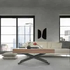 Moderní transformovatelný konferenční stolek ze dřeva a kovu vyrobený v Itálii - Fabio Viadurini