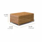 Zahradní konferenční stolek z tkaného syntetického ratanu - Yves Viadurini