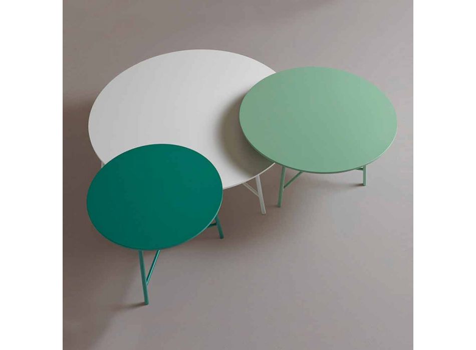 Barevný moderní konferenční stolek s kulatým designem do obývacího pokoje - Boogie Viadurini