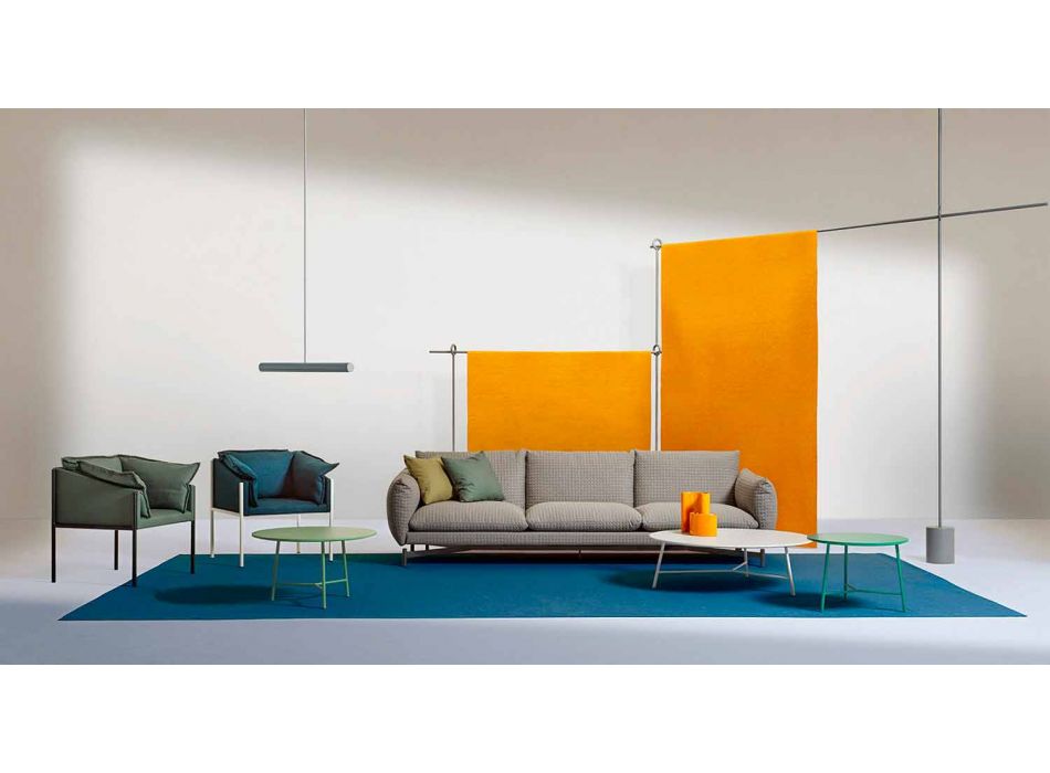 Barevný moderní konferenční stolek s kulatým designem do obývacího pokoje - Boogie Viadurini