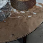 Kulatý skleněný konferenční stolek do obývacího pokoje 3 velikosti - Imolao Viadurini