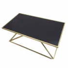 Moderní designový obdélníkový konferenční stolek ze železa a skla - Maggie Viadurini